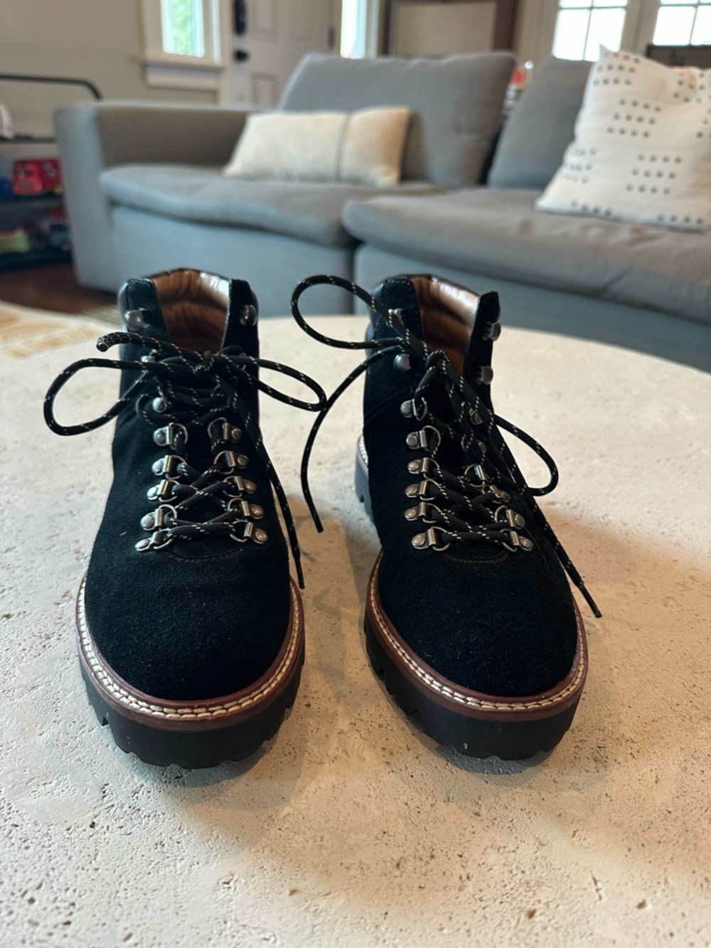 Madewell Lug Sole lace up boots
